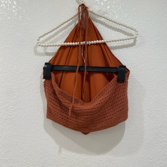 Pink lily loved by you brown halter neck size L NWOT - Picture 3 of 6